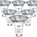 GU10 Halogen Bulb 120v 25W Halogen Light Bulbs, 2800k Warm White gu10 Dimmable for Candle Warmer, Scent Wax Burner, Fragrance Melt, Warming Bulb Pack of 6