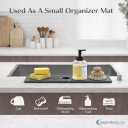 Diatomite Faucet Mat for Kitchen Sink, Fast Dry Stone Sink Splash Guard, Water Absorbing Faucet Tray (20 x 4) Fits Standard Faucets, Please Measure Sink & Faucet Before Purchase