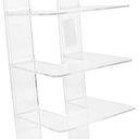 2 x NUOBESTY Acrylic for Desktop Organization Multi Function Book Holder and Purse Divider Acrylic Shelf Divider for Office Study Home Use Simple Style Book Stand