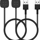 YANZHI Charger for Fitbit Versa 4 / Sense/Versa 3 / Sense 2 (2 Pack/3.3Ft Replacement Fitbit Versa & Sense Smart Watch Charger Dock Stand Charging Cable, Upgraded Strong Magnet)