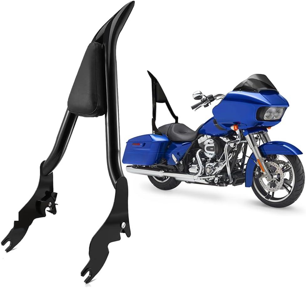DREAMIZER Detachable Passenger Backrest Glossy Black Quick Release Sissy Bar Compatible with Harly Road Glide Street Glide Electra Glide 2009-2024