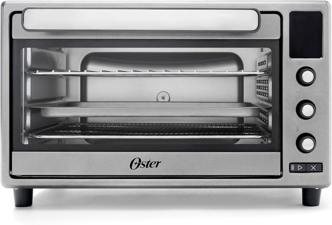 Oster 10 Function Air Fryer Oven Toaster Oven Countertop (Stainless Steel)