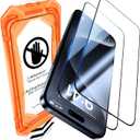UniqueMe for iPhone 15 Pro Screen Protector - [Military Grade Shatterproof & 9H+ Hardness] Screen Protector 15 Pro Tempered Glass Full Coverage Protection, Easy Installation, 2 Packs
