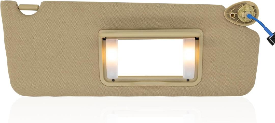 NHILES Right Passenger Side Sun Visor Fits for Honda Pilot 2016-2022 Honda Ridgeline 2018-2020 Replacement Sun Shade # 83230-TG7-A12ZA (Shadow Beige) (Beige(Right Passenger Side))