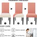 JQinHome Terra Cotta Chair Covers for Dining Room Set of 4, High Stretch Removable Washable Parsons Chair Slipcover for Home Party Hotel Wedding Ceremony (4PCS,Terra Cotta)