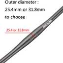 Boenoea Bike Riser Handlebar 25.4/31.8mm Length 620mm Aluminum Alloy Riser Bar(50mm 90mm 120mm), Black
