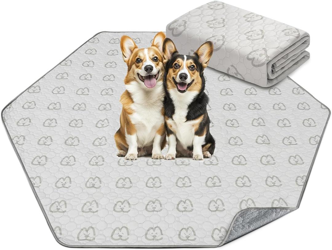 FXW Washable Pee Pads for Dogs, Super Absorbent, 31" Hexagon, 1 Pack