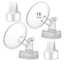 16mm Flange and Duckbill Valve Compatible with Spectra S1 S2 9 Plus Breastpump Replacement to Spectra Pump Parts, Not Original, Replace Accessories.