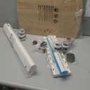 AOKCOS Rolling TV Stand for 32-65 Inch TVs, Portable Mobile TV Stand on Wheels, 8-Level Height Adjustable TV Cart with Swivel & Tilt Mount for Bedroom/Living Room/Office/Corner (White)