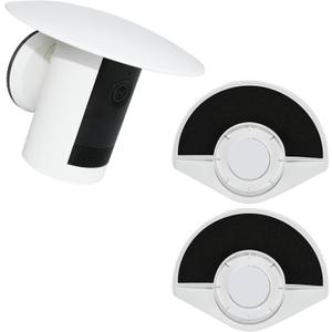 2Pack Sun Rain Shade Camera Cover Compatible with Ring Outdoor Cam Plus,Outdoor Camera Cover Shield,UV and Rain Resistant Shade,Anti Glare,Easy to InstallWhite