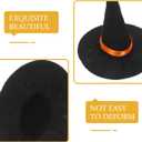 IMIKEYA Mini Witch Hat Broom: 12PCS Miniature Small Witch Hats Crafts Halloween Witch Hats and Brooms for Halloween Doll House Wine Bottle Party Decor Bar Home Table Decoration