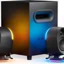 SteelSeries Arena 7 RGB Illuminated 2.1 Gaming Speakers with Powerful Bass, Subwoofer, and Bluetooth - Compatible with PC, PlayStation, Mobile - Black 