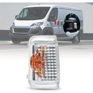 Left Driver Side Blinker Turn Signal Light for Dodge Ram ProMaster 1500 2500 3500 2014 2015 2016 2017 2018 2019 2020 2021, OE Design, without Bulb (1 pcs clear lens
