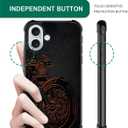 Compatible with iPhone 16 Case,Cool Motorcycle Phone Cover for Men/Women,Soft TPU Anti-Skid Thread and Four Corner Anti-Collision Protection Case Compatible with iPhone 16