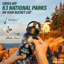 DYSANKY National Parks Water Bottle 32 oz Insulated Stainless Steel Water Jug with 63 Hand-Drawn Park Stickers, Outdoor Accessories & Gift Box BPA-Free Ideal for Hiking, Camping & Travel