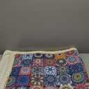 FUNNY FUZZY Pet Couch Covers for Sofa, Couch Covers for Dogs Washable Dog Couch Cover Protector Furniture Sofa Covers for Dog Handmade Pure Cotton Pet Bed Mat (Morocco Blue, 27.6"59.1")