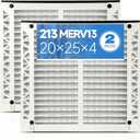 2 Pack 213 Replacement Filter Compatible with AprilAire Whole House Air Purifiers Model 1210, 1620, 2210, 2216, 3210, 4200, Size:20x25x4(20.2" x 25.4" x 3.77") MERV 13 Pleated HVAC AC Furnace Filter