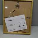 upsimples 8x10 Picture Frame, Display Pictures 5x7 with Mat or 8x10 Without Mat, Wall Hanging Photo Frame, Gold, 1 Pack