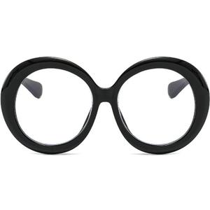 willochra Oversized Spring hinge Readers Blue Light Blocking Computer round Reading Glasses for Women Men