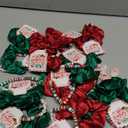 Hoteam 15 Sets Christmas Polymer Clay Beaded Stretch Bracelets Xmas Soft Red Green Hair Scrunchies Friendship Bead Bracelets Velvet Scrunchies for Party Supplies Decorations(Christmas)