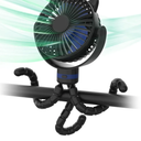 Momcozy Portable Stroller Fan, 8000mAh, 27H Ultra-long Battery Life, Detachable 4 Speed 360°Rotate, LED Night Light with 2 Modes, USB Rechargeable Handheld Cooling Fan for Travel, Car Seat, Bedroom