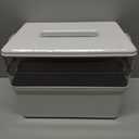 Gifhomfix 3 Tier Medicine Cabinet Organizer Large Capacity Medicine Organizer, Portable Medicine Box with Handle, Multipurpose Medical Box with Removable Tray, First Aid Boxes Empty, White