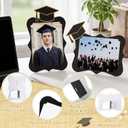 Sabary 14 Sets Graduation Photo Display K-12 School Picture Frame, 6 x 8 Inch Cardstock Graduation Frames with Bachelor Hat Decor & Marker for 2026 DIY High School College Grad Party Supplies, Black