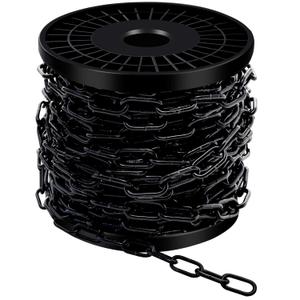 100 ft 1/8" Metal Hanging Chains Fixture Chain Decorative Chain Light Duty Chain Utility Chains for Hanging Plants, Basket, Light Fixture, Chandelier, Lamp (3mm 100ft)