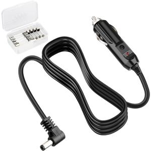 Replace The 12V car Charger Power Cord of The Lnogen One G1 G2 G3 G4 G5 Portable Oxygen Concentrator Series. Equipped with Replaceable Fuses, with a Wire Length of 8.5FT. (One Black)