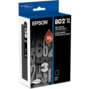 EPSON 802 DURABrite Ultra Ink High Capacity Black Cartridge (T802XL120-S) Works with WorkForce Pro WF-4720, WF-4730, WF-4734, WF-4740