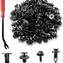 120Pcs 4-in-1 Bumper & Fender Liner Clip Kit - Bumper Screw Bolt/Body Bumper Rivet Fender Clips Compatible with Toyota Lexus, Replaces 90159-60498, 52161-16010, 90189-06013, 90189-06065, 90467-07201