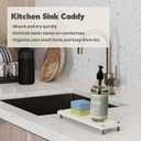 Kitchen Sink Caddy Water Absorbing Stone Tray For Sink, Diatomite Bathroom Countertop Tray Organizer, Faucet Stone Drying Mat Coaster Soap Dish Sponge Dispenser Holder (White)