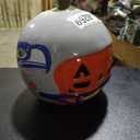 Handmade Mexican Pottery Pumpkin Jack O’ Lanterns - 6.5” Tall Talavera Candle Holders - Unique Painted Designs
