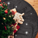 Black Christmas Tree Skirt 24 Inches Sequin Velvet Glitter Xmas Tree Skirt Cover Polyester Material Holiday Party Decor For Home Indoor Outdoor Black Color 