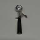 Restaurantware 1.25 Ounce Portion Scoop, 1 Trigger Release Stainless Steel Cookie Scoop - With Black Handle, Stainless Steel Disher, For Portion Control, Cookie Dough, Cupcake Batter, Or Ice Cream