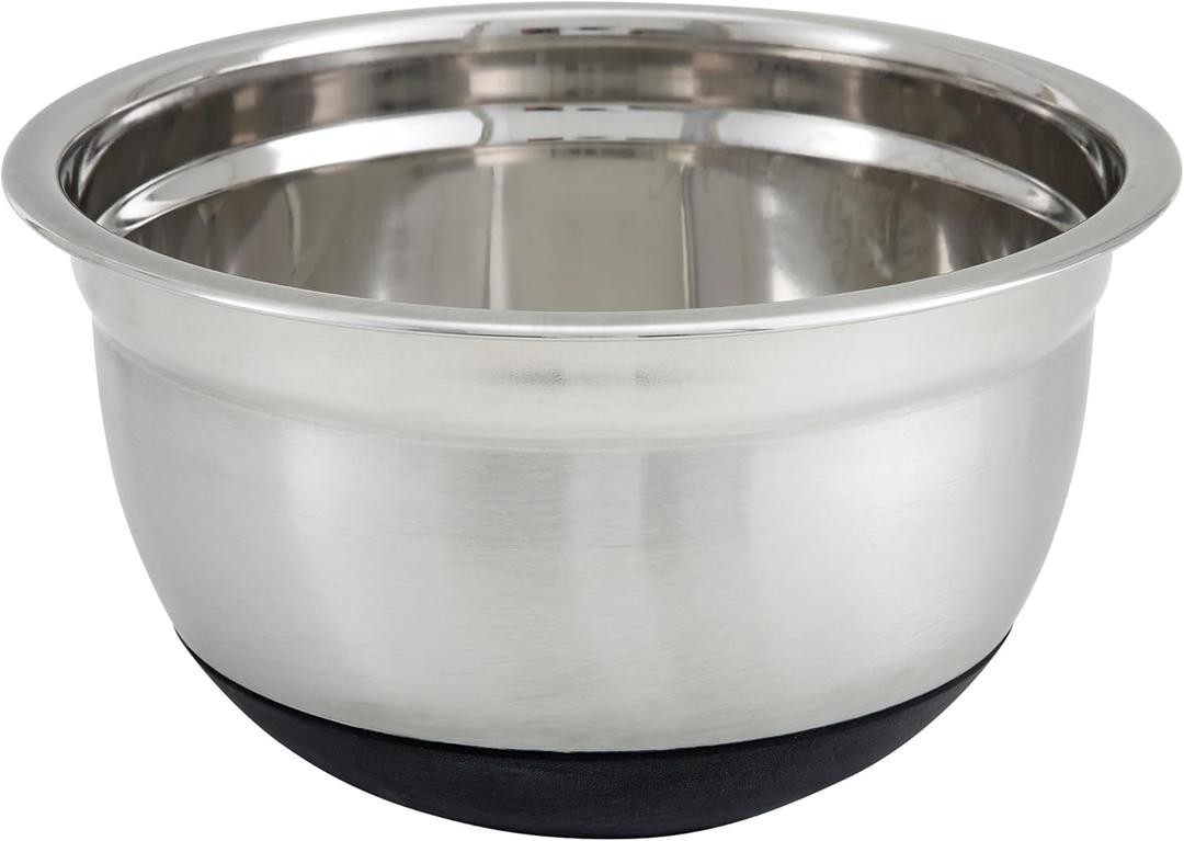 Winco 8 Quart Heavy-Duty Stainless Steel Mixing Bowl with Non-Slip Base