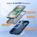 Miracase Magnetic for iPhone 15 Plus Case, [Soft Anti-Scratch Microfiber Lining], Compatible with MagSafe, Liquid Silicone Shockproof Drop Protection Phone Case for 15 Plus, Dark Blue