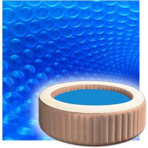 Solar Pool Cover 10 Foot Round, 10 Mil Blue Bubble Pool Blanket Heat Retention, Circle Thermal Cover for Above Ground Inground Pools and SPA Hot Tubs.