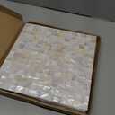KASARO Peel and Stick Backsplash, Mother of Pearl Mosaic Shell Tiles, Self-Adhesive Wall Tile for Kitchen, Bathroom, Bedroom Decor, Waterproof & DIY-Friendly, 10 Sheets (Natural, 10 sq ft)