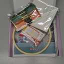 ETSPIL Embroidery Kit for Beginners & Adults, 3-Pack 33-Stitch Practice Samplers, Pre-Stamped Patterns, 7.8 inch Hoop, Floss & Needles, Step-by-Step Guide and Video Tutorials, DIY Needlework Gift