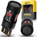 AILEO 7440 7443 LED Bulb Red,28W 4800LM 600% Brighter,CANBUS Error Free with Cooling Fan,T20 7441 7444 W21W Ideal for Brake Lights & Stop Tail Lights,Rear Turn Signal Light,2-Pack