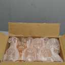 XUWAIDSGN 24 Pcs 7oz Plastic Vintage Drink Glasses Drinking Glasses Unbreakable Wedding Glassware Crystal Water Goblets Reusable Drinkware Vintage Champagne Flutes (24, Pink)