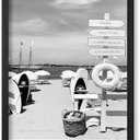 Poster Master Fashion Poster - Beach Print - Directions Art - Surfboard Art - Luxury Brand Art - Photography Art - Black and White Art - Great Living Room or Bedroom Decor - 11x14 UNFRAMED Wall Art