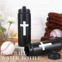 Honeydak Cross Water Bottle Christian Gifts for Women Religious Squeeze Water Cup 20 oz Sports Bottle with Pull Top Lid Birthday Thanksgiving Gifts for Mom Friends(Black)