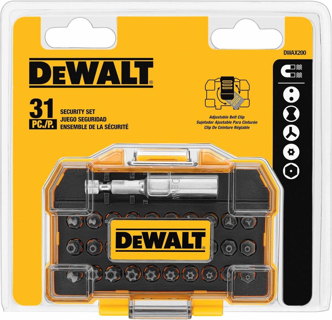 DEWALT DWAX200 Security Screwdriving Set, 31-Piece (One Size)