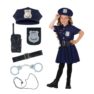 Morph Kids Girls Police Costume - Police Officer Costume M