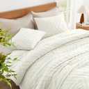 Litanika Ivory Full Comforter Sets, Lightweight Fluffy Bedding Comforter Sets for Bed, 3 Pieces Down Alternative Comforter Bed Set Gift Choice (79x90Inches, 1 Comforter and 2 Pillow Shams)