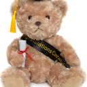 WEIGEDU Graduation Gift Teddy Bear Stuffed Animal Plush Toy with Cap, Sash & Diploma, Graduation Gift for Kids, Students, Boys & Girls, 12 Inch