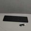 Backlit Wireless Keyboard, 2.4G Silent Wireless Light Up Keyboard, Full Size Computer Keyboards with 7 Colored Backlits, Rechargeable Keyboards for Windows, PC, Laptop (Black, Normative)