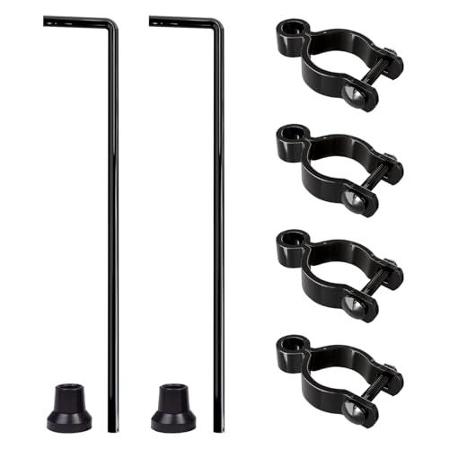 VIVIDA Gate Drop Rod, 1-3/ 8" x 32" Black Chain Link Cane Bolts, 2 Pack